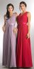 V-neck Sleeveless Ruched Bodice Long Bridesmaid Dress in an alternate image